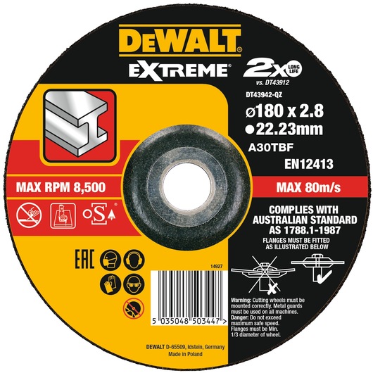 EXTREME® BONDED DISC CUTTING 180MM X 3.0MM X 22.23MM
