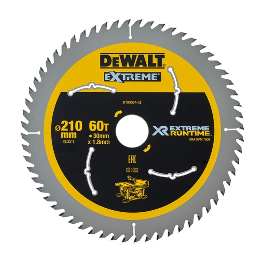 EXTREME Runtime Circular Saw Blade 210mm Bore 30mm 60T